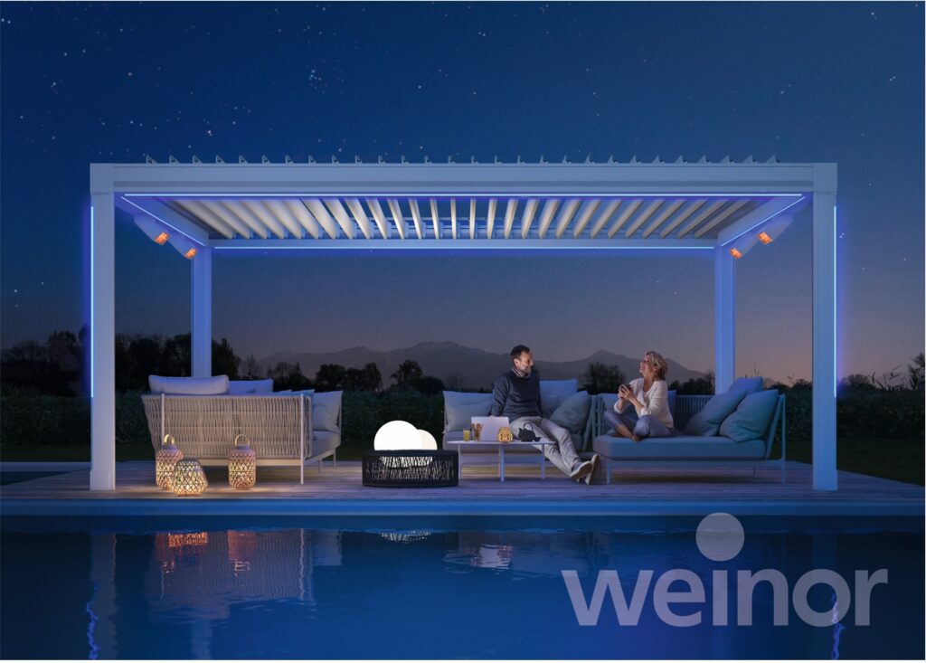Weinor Artares lamellen dak met LED verlichting