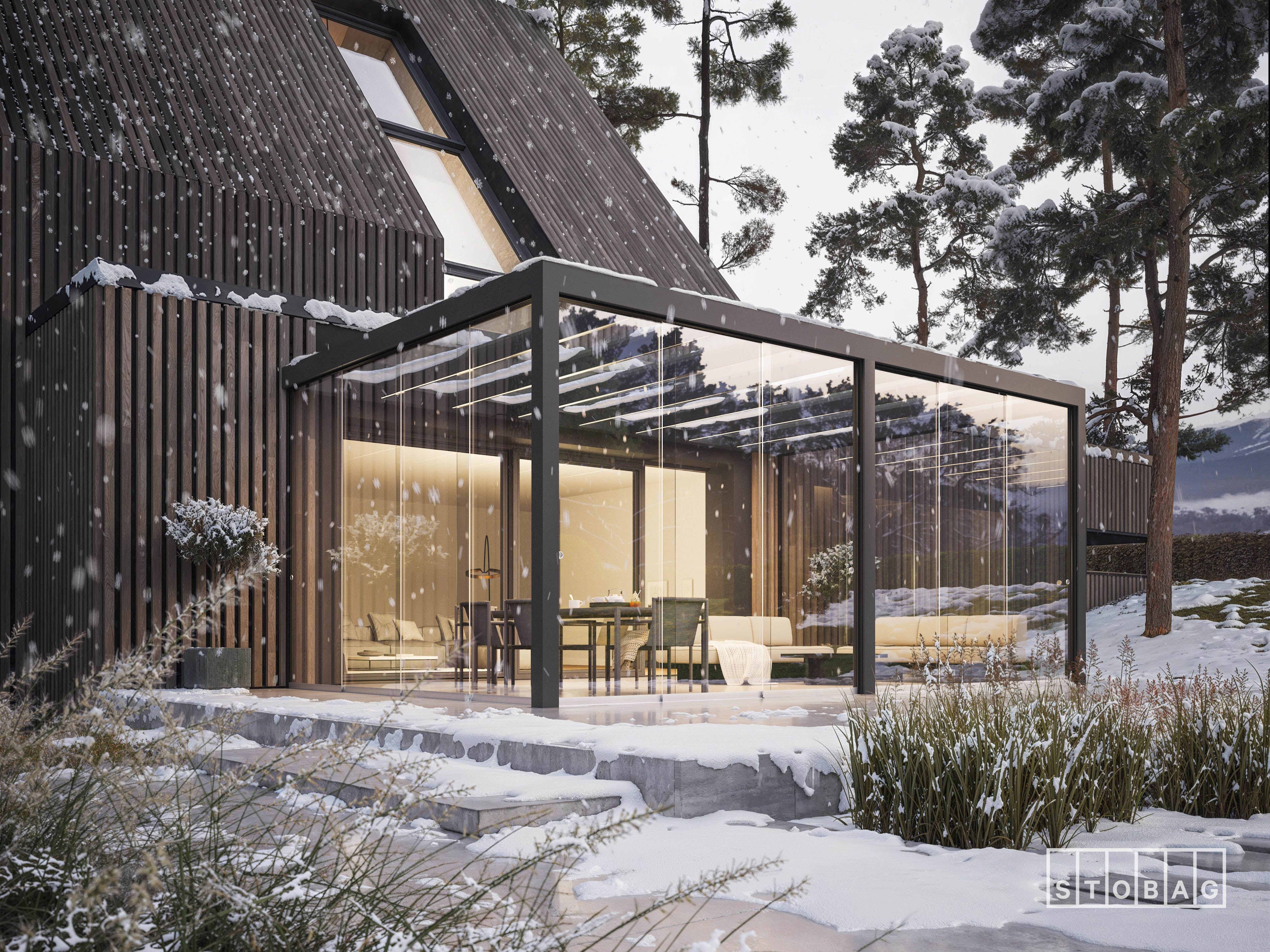 Vetro Fino met glazen wanden - winter